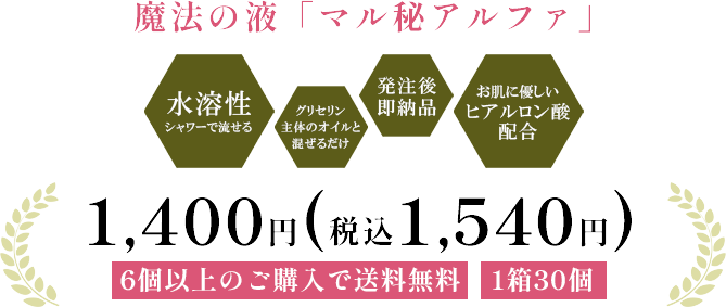 魔法の液「マル秘アルファ」